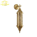 Axyaa Gold Lustre Carved Wall Lamp LED E27 for Home Decor, Hotel, and Restaurant