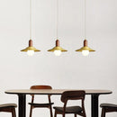 Axyaa Nordic Copper Wood LED Pendant Lamp - Modern Hanging Light Fixtures