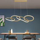 Axyaa LED Pendant Light Stainless Steel Modern Chandelier for Dining Kitchen Island