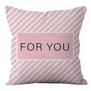 Axyaa Geometric Letters Print Sofa Cushion Cover Home Decor Party Bedding