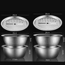 Axyaa Stainless Steel Strainer Set & Mixing Bowl for Slicing Fruits & Vegetables
