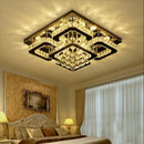 Axyaa Stainless Steel Crystal Ceiling Light - Modern Minimalist, Luxurious High-End Living Room Light