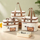 Axyaa Large Capacity Insulated Lunch Bag - Cute, Portable, Waterproof, Reusable