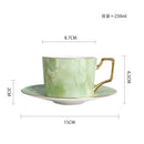 Axyaa Marble Ceramic Afternoon Tea Set Luxury Coffee Mug Home Decor Drinking Set