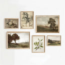 French Country Spring Landscape Canvas Painting Wall Art by Axyaa - Farmhouse Home Decor