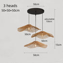 Axyaa Rattan Straw Hat Pendant Light - Retro Style for Home & Restaurant Decor
