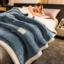 Axyaa 3-Layer Coral Fleece Winter Blanket - Warmth Quilt for Cozy Comfort