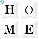 Axyaa Polyester Alphabet Cushion Cover 45X45cm for Home Sofa Decor