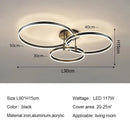 Axyaa Round Ring LED Ceiling Light Modern Minimalism Chandelier for Living Room