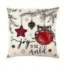 Axyaa Christmas Tree Bow Pillowcase: Country Style Sofa Cushion Suite