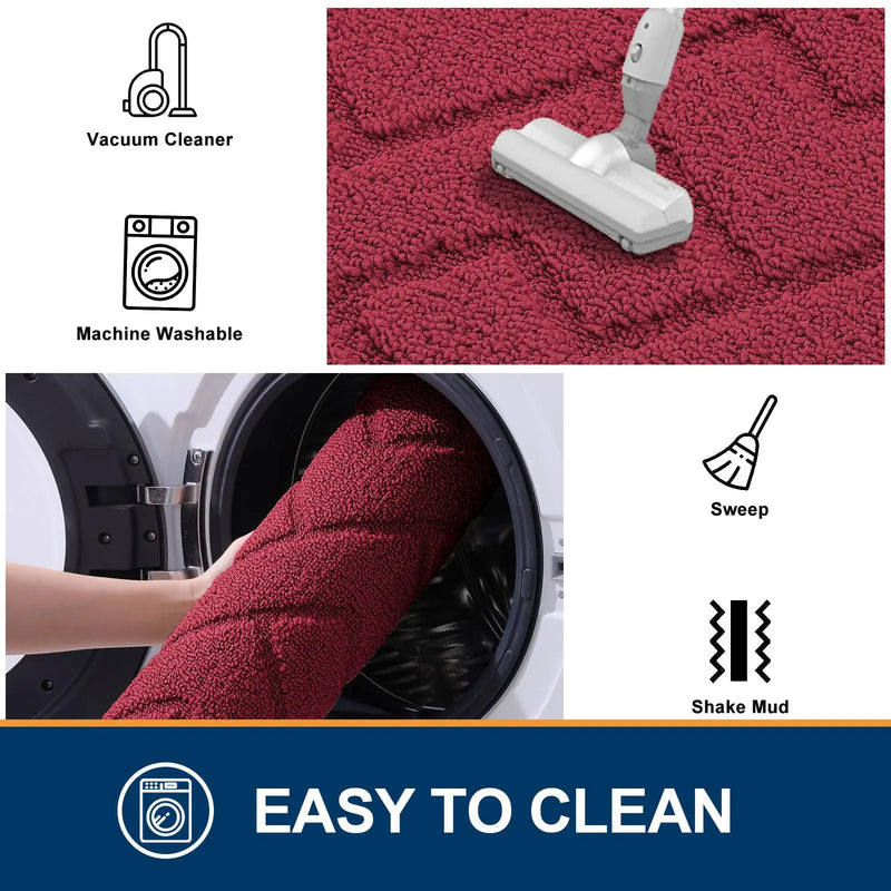 Axyaa Front Entry Indoor Doormat - Washable Non-Slip Absorbent Resist Dirt Mat