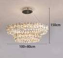 Axyaa LED Crystal Chandelier Ceiling Lamp for Living Room Lighting