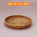Rattan Basket Snack Bread Fruit Tray by Axyaa
