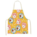 Axyaa Cute Bunny Carrot Apron with Daisies for Home Cooking and Baking