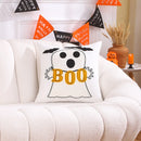 Axyaa Halloween Embroidered Cotton Pillow Cover 45x45cm for Home Sofa Décor