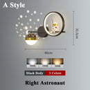 Axyaa Star Astronaut Projector Wall Light: Kids Bedroom Indoor Lighting