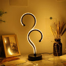 Axyaa Double Question Mark Desk Lamp: USB, Three Color Dimming, Eye Protection Nightlight