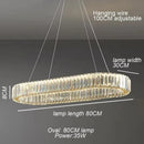 Axyaa Modern LED Crystal Round Chandelier for Dinning Living Room