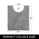 Axyaa Chenille U-Shaped Toilet Rug: Soft, Absorbent, Non-Slip Bath Mats