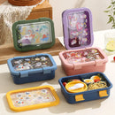 Axyaa 1250ML Cartoon Lunch Box & Soup Bowl Set