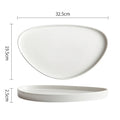 Axyaa Circular Triangle Ceramic Plate Steak Pasta Salad Dessert Molecular Cuisine Tableware