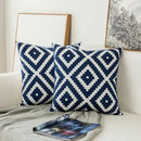 Axyaa Geometric Floral Embroidered Cushion Cover 45x45cm