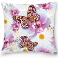Axyaa Butterfly Flower Cushion Cover - Elegant Home & Office Decor
