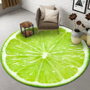 Axyaa Round Fruit Citrus Rug - Home Decor for Living Room, Bedroom, Kitchen