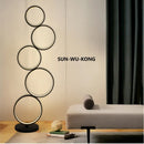 Axyaa Nordic Ring Floor Lamp Remote Control Dimming Standing Light