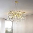 Axyaa Crystal Chandelier: Elegant Bedroom Dining Room LED Lighting