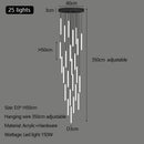 Axyaa Modern Luxury Stair LED Chandelier Pendant Light Minimalism Acrylic Droplight