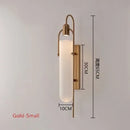 Axyaa Gold/Black Glass Modern Arc Wall Sconce LED Surface Mount Bedroom Wall Lamp