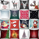 Christmas Elk Print Pillowcase 45x45cm for Sofa, Car, Bedroom, Living Room by Axyaa