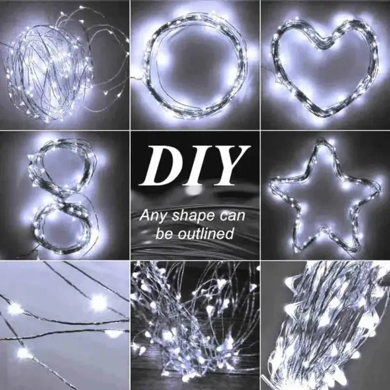 Axyaa Solar LED Garden Fairy Lights Festoon Outdoor Waterproof Christmas Decoration