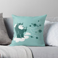 Cute Cat Decorative Pillow Case Cover for Modern Living Room Sofa by Axyaa