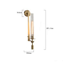 Axyaa Copper Nordic Brass Wall Lamp Retro Modern Bedroom Living Room Study Art Light