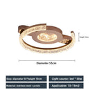 Axyaa Circle Crystal Ceiling Lamp: Modern Simple Luxury Lighting for Home Decor