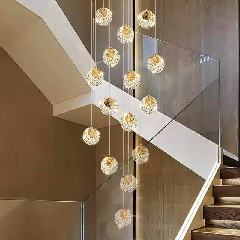 Axyaa Nordic Stair Chandelier Ceiling Light for Living and Dining Room