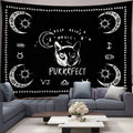 Axyaa Smart Cat Mandala Macrame Tapestry - Bohemian House Decor