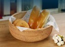 Axyaa Bamboo Woven Fruit Basket for Living Room and Kitchen Storage