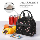 Axyaa Sakura Cherry Blossoms Insulated Lunch Bag: Reusable Thermal Cooler for Work, School, Picnic