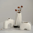 Axya Nordic Style Ceramic Candlestick Vase for Rustic Home Decor and Interior Decoration