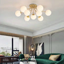 Axyaa Modern Black Glass Ball Ceiling LED Chandelier