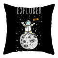 Axyaa Moon Astronaut Rocket Sofa Pillow Cover Cushion Polyester Throw TestCase