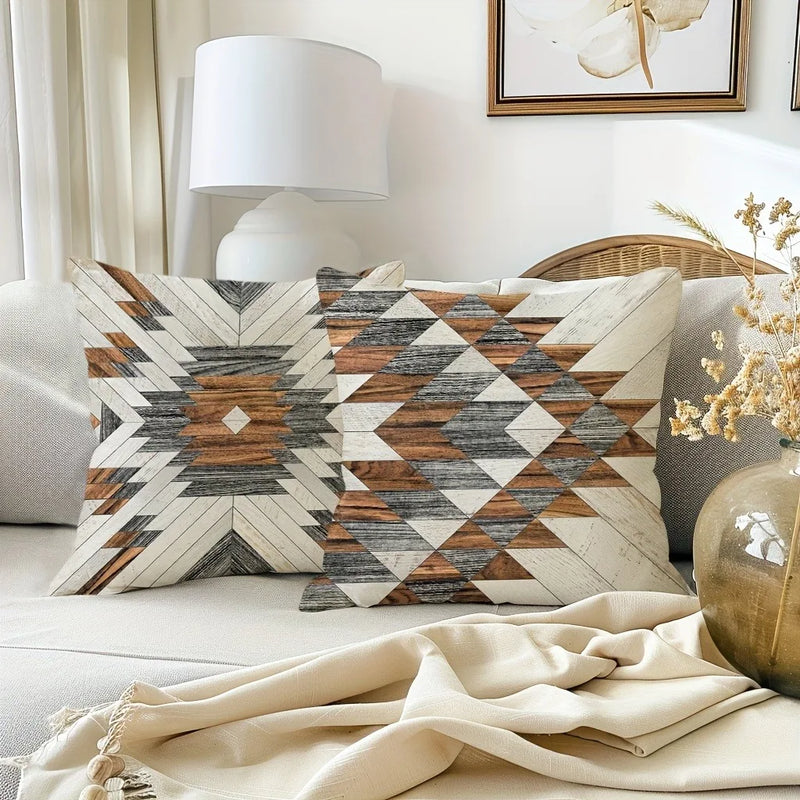 Axyaa Geometric Pattern Pillowcase for Modern Home Decor