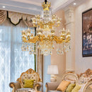 Axyaa Jade Crystal Chandelier for Elegant European Living Room Décor