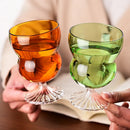 Axyaa 300ML Colored Glass Cup Water Bottle Coffee Tea Drinkware Mug