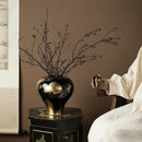 Axyaa Gold Foil Ceramic Vase for Flower Arrangements & Home Decor