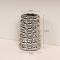 Axyaa Nordic Milk White Silver Ceramic Vase Ornaments for Home Decor