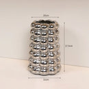 Axyaa Nordic Milk White Silver Ceramic Vase Ornaments for Home Decor